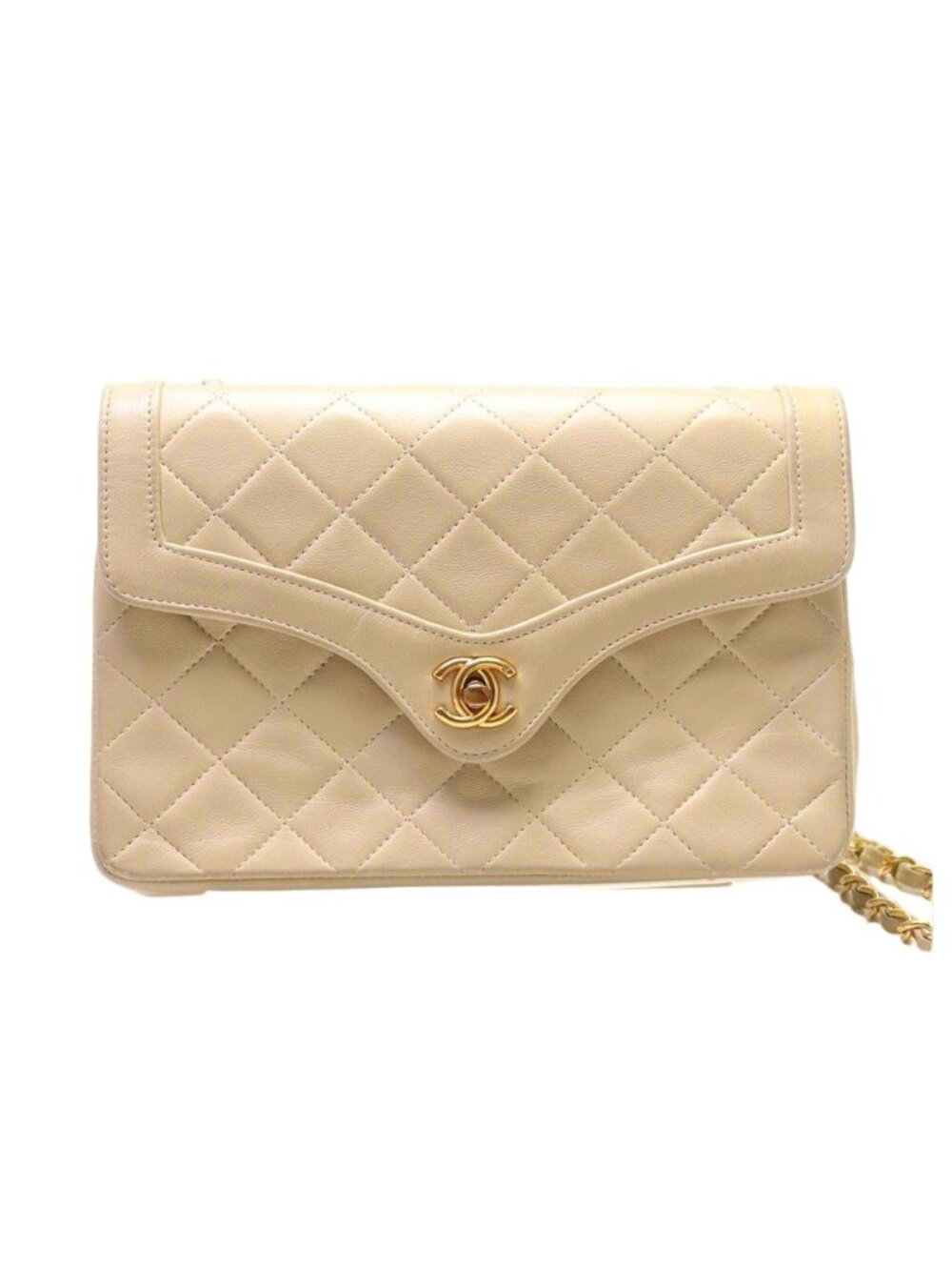 Chanel Quilted Lambskin Chain Shoulder Bag
